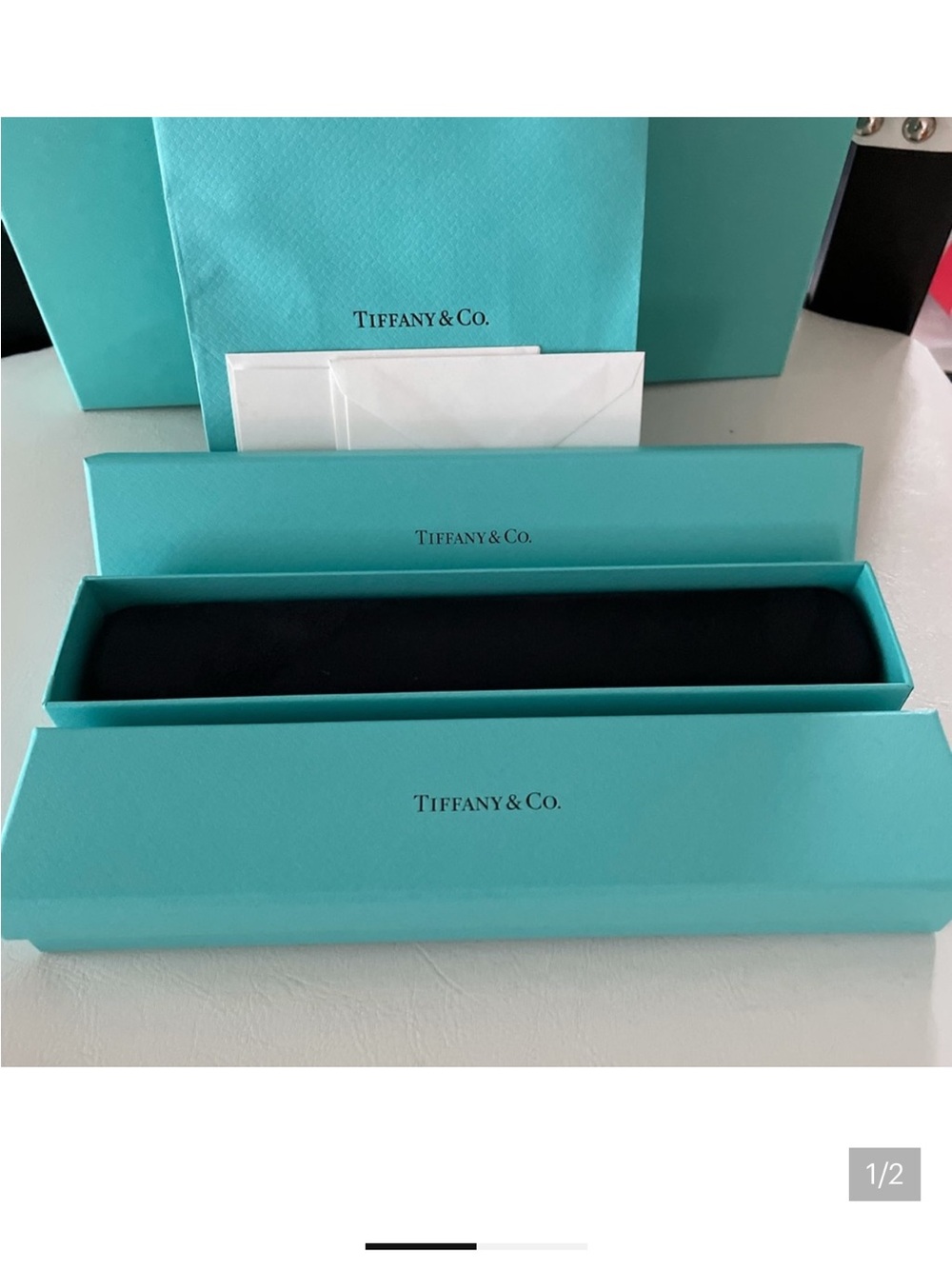 Tiffany & Co. Little Blue Bracelet Box with Black Interior